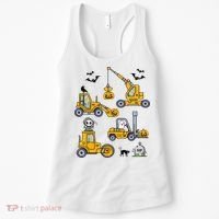 Halloween Construction Vehicles Truck Pumpkin  Women's Tank Top thumb 0