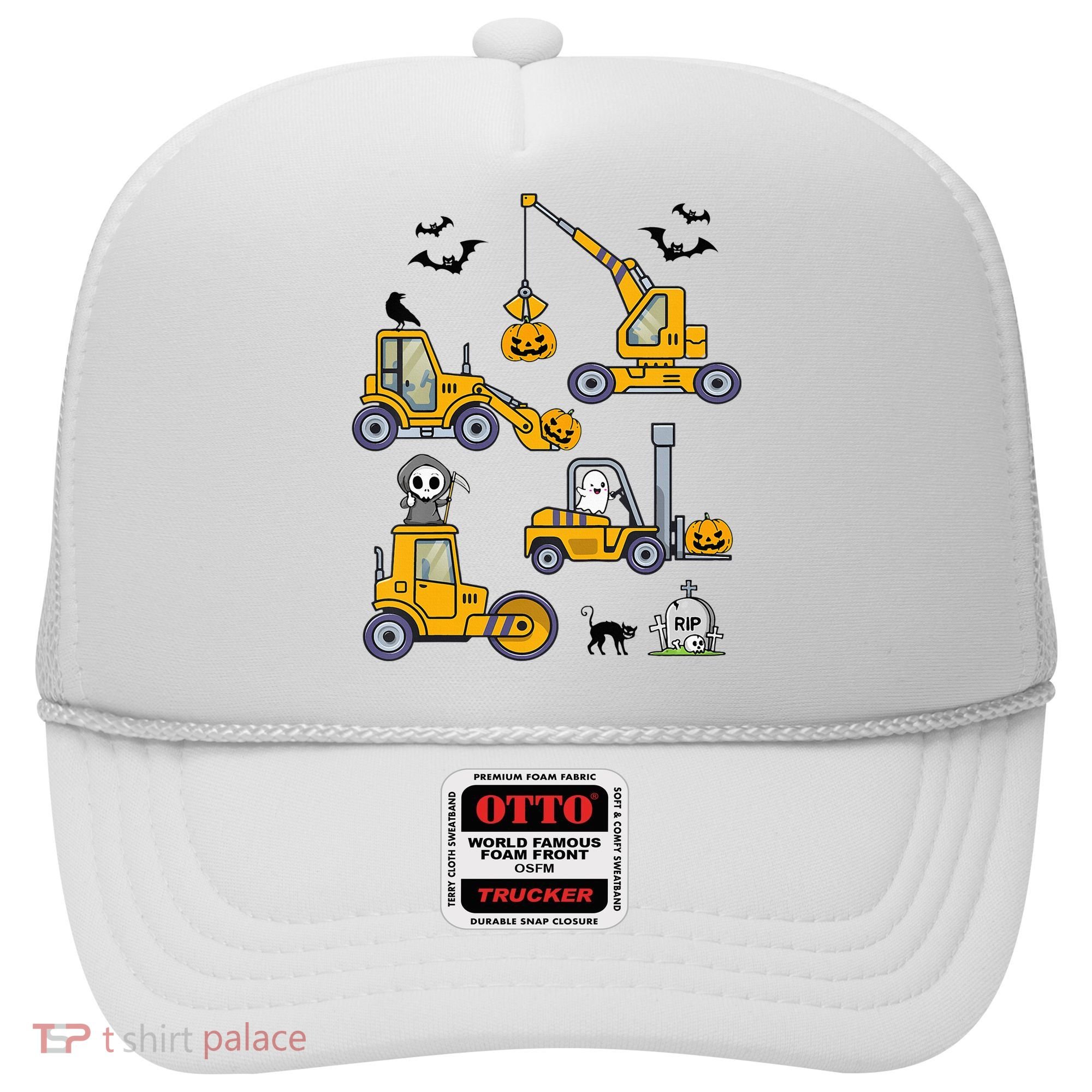Halloween Construction Vehicles Truck Pumpkin  Hat