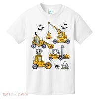 Halloween Construction Vehicles Truck Pumpkin  Kids T-Shirt thumb 0