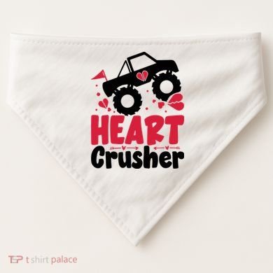 Heart Crusher Valentine Day Gift USA-Made Doggie Bandana