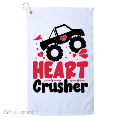 Heart Crusher Valentine Day Gift Golf Towel
