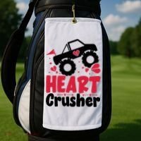 Heart Crusher Valentine Day Gift Golf Towel thumb 2