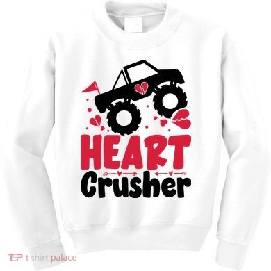 Heart Crusher Valentine Day Gift Kids Sweatshirt