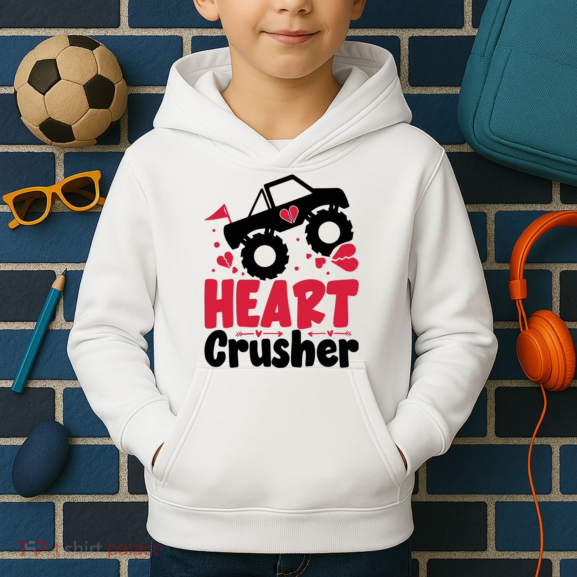 Heart Crusher Valentine Day Gift Kids Hoodie