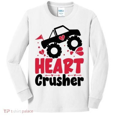 Heart Crusher Valentine Day Gift Kids Long Sleeve Shirt