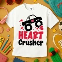 Heart Crusher Valentine Day Gift Kids T-Shirt thumb 3