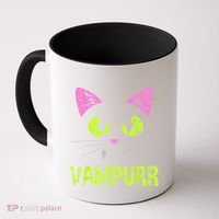 Halloween Cat Vampurr Vampire For Funny Man Creative Coffee Mug thumb 0