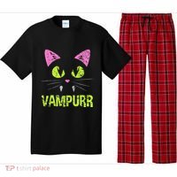Halloween Cat Vampurr Vampire For Funny Man Creative Pajama Set thumb 0