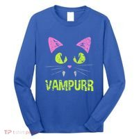 Halloween Cat Vampurr Vampire For Funny Man Creative Long Sleeve Shirt thumb 0