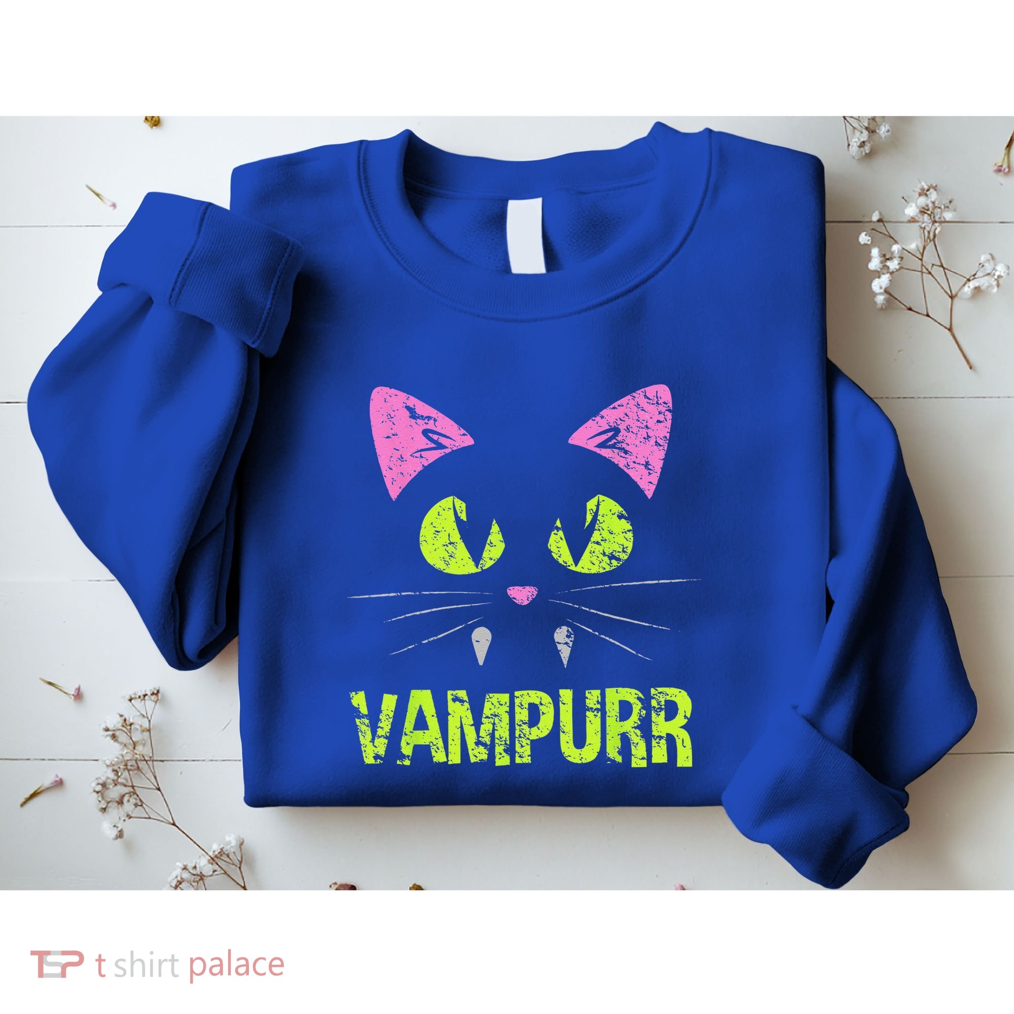 Halloween Cat Vampurr Vampire For Funny Man Creative Sweatshirt