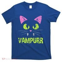 Halloween Cat Vampurr Vampire For Funny Man Creative T-Shirt thumb 0
