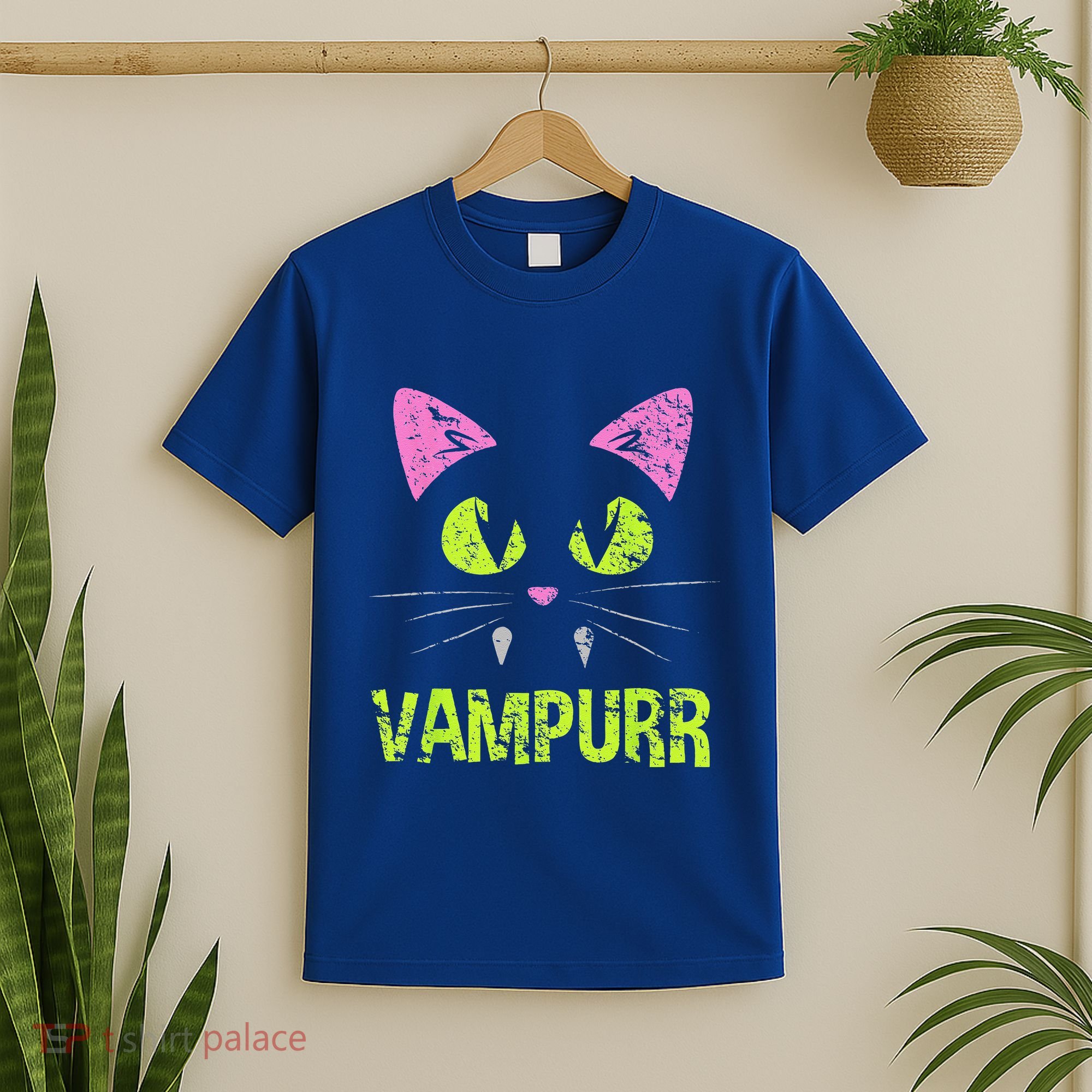 Halloween Cat Vampurr Vampire For Funny Man Creative T-Shirt
