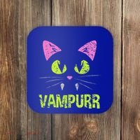Halloween Cat Vampurr Vampire For Funny Man Creative Coaster thumb 0