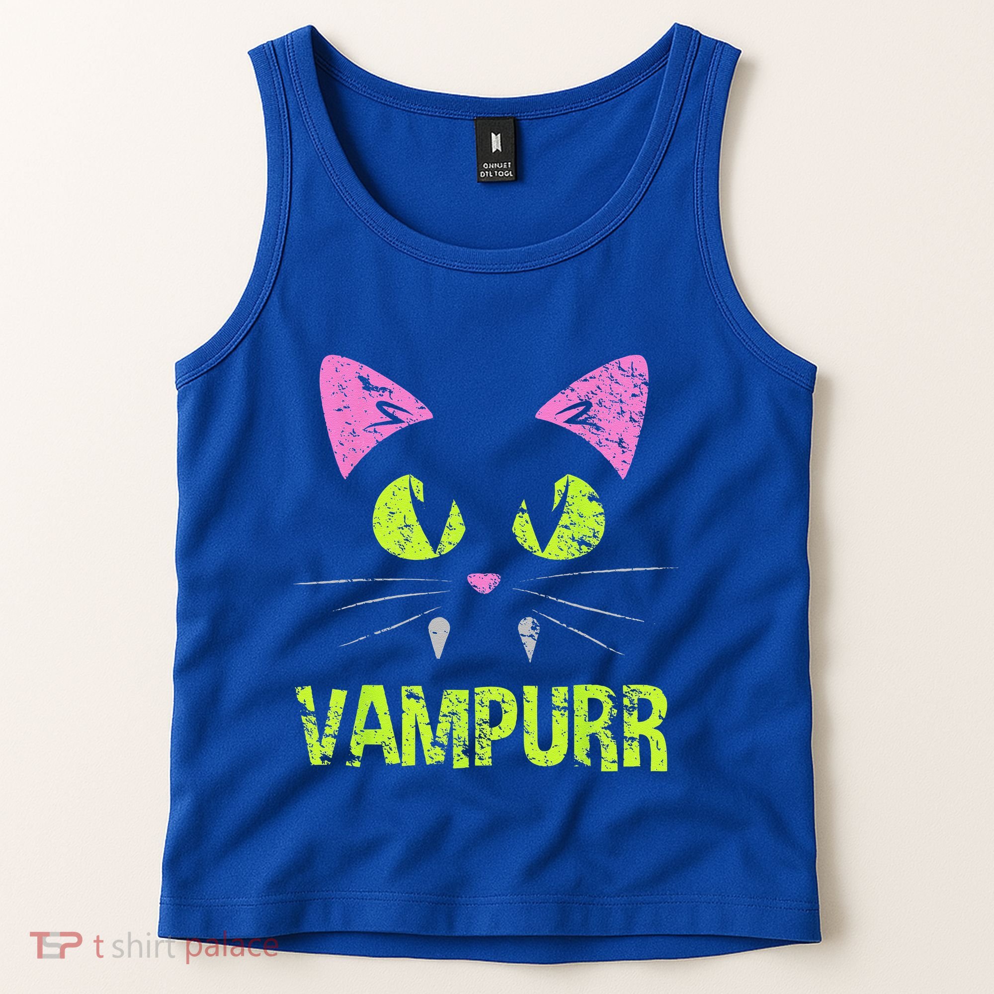 Halloween Cat Vampurr Vampire For Funny Man Creative Tank Top