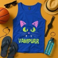 Halloween Cat Vampurr Vampire For Funny Man Creative Tank Top thumb 4