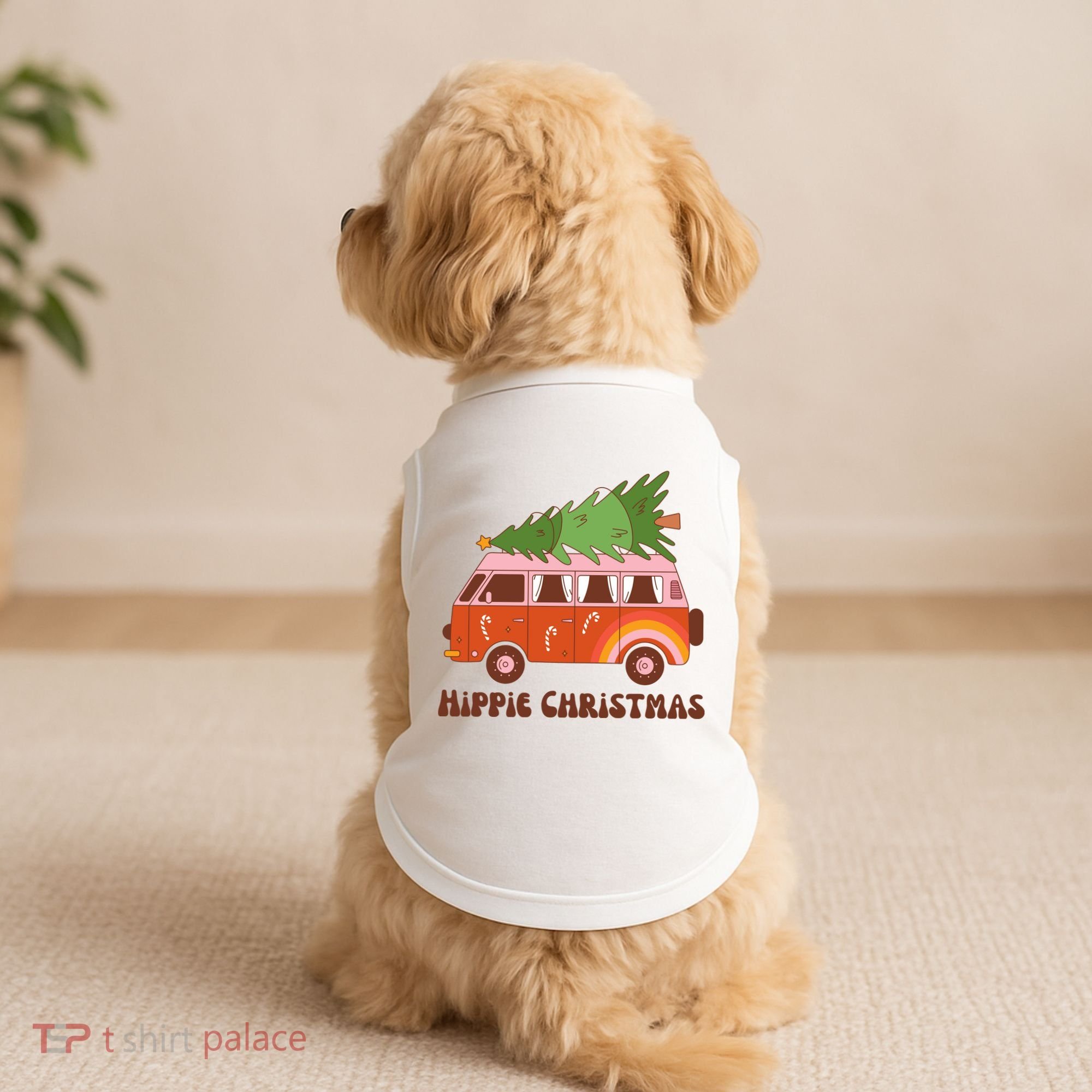 Hippie Christmas Van Holiday Doggie Tank