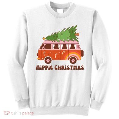 Hippie Christmas Van Holiday Sweatshirt