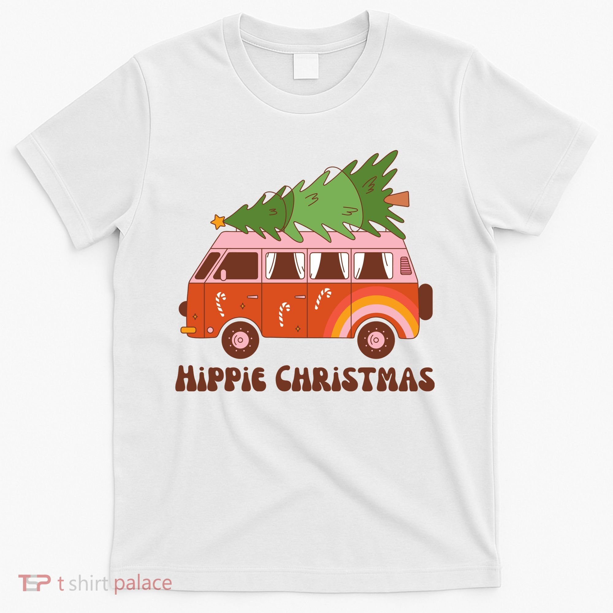 Hippie Christmas Van Holiday T-Shirt