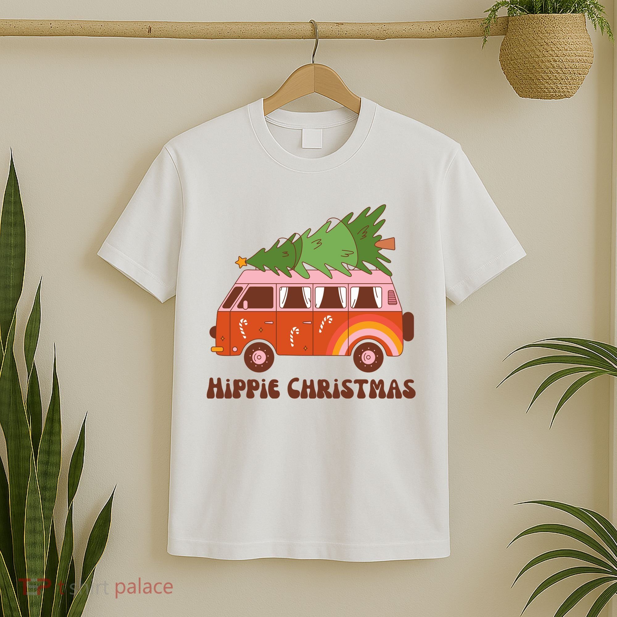 Hippie Christmas Van Holiday T-Shirt
