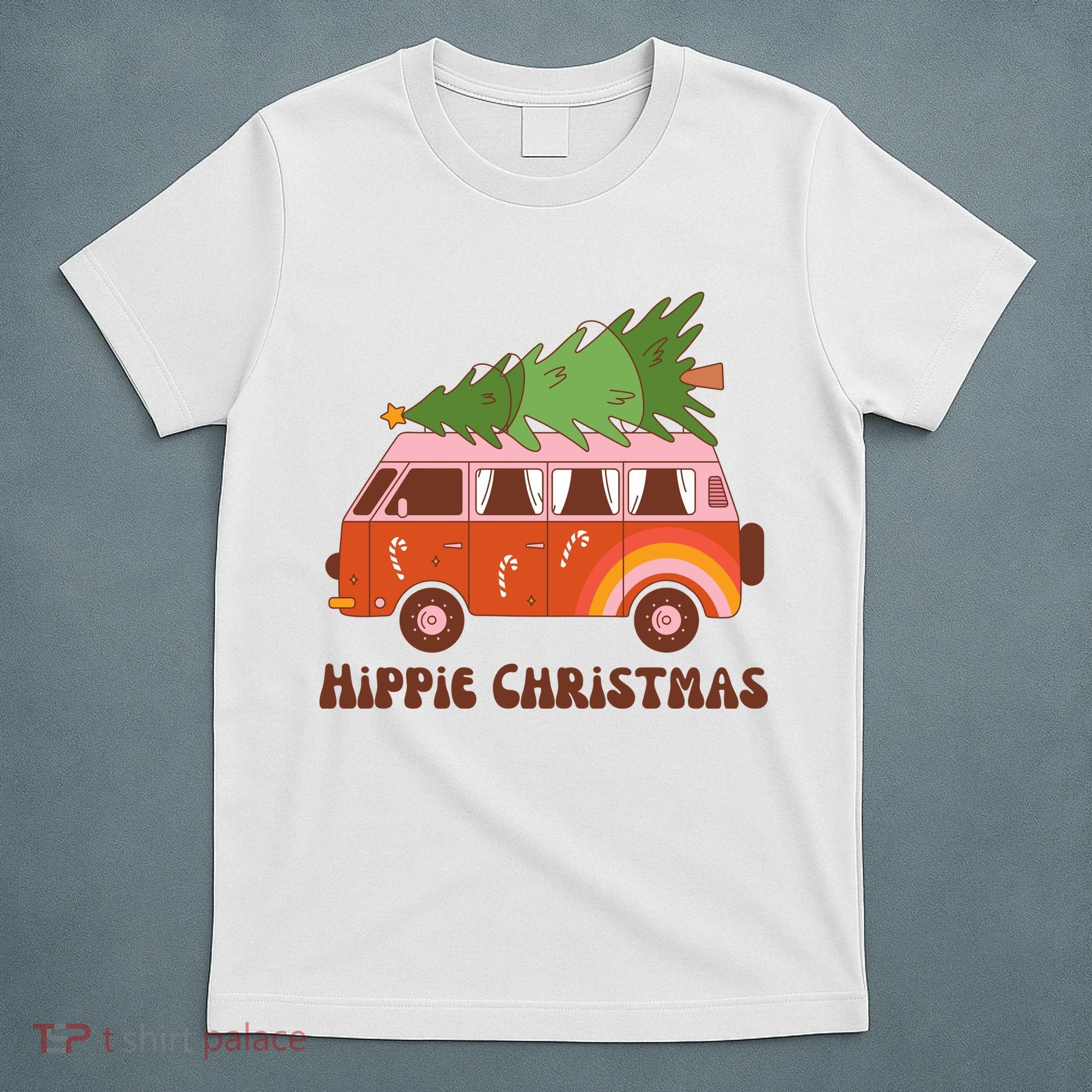 Hippie Christmas Van Holiday T-Shirt