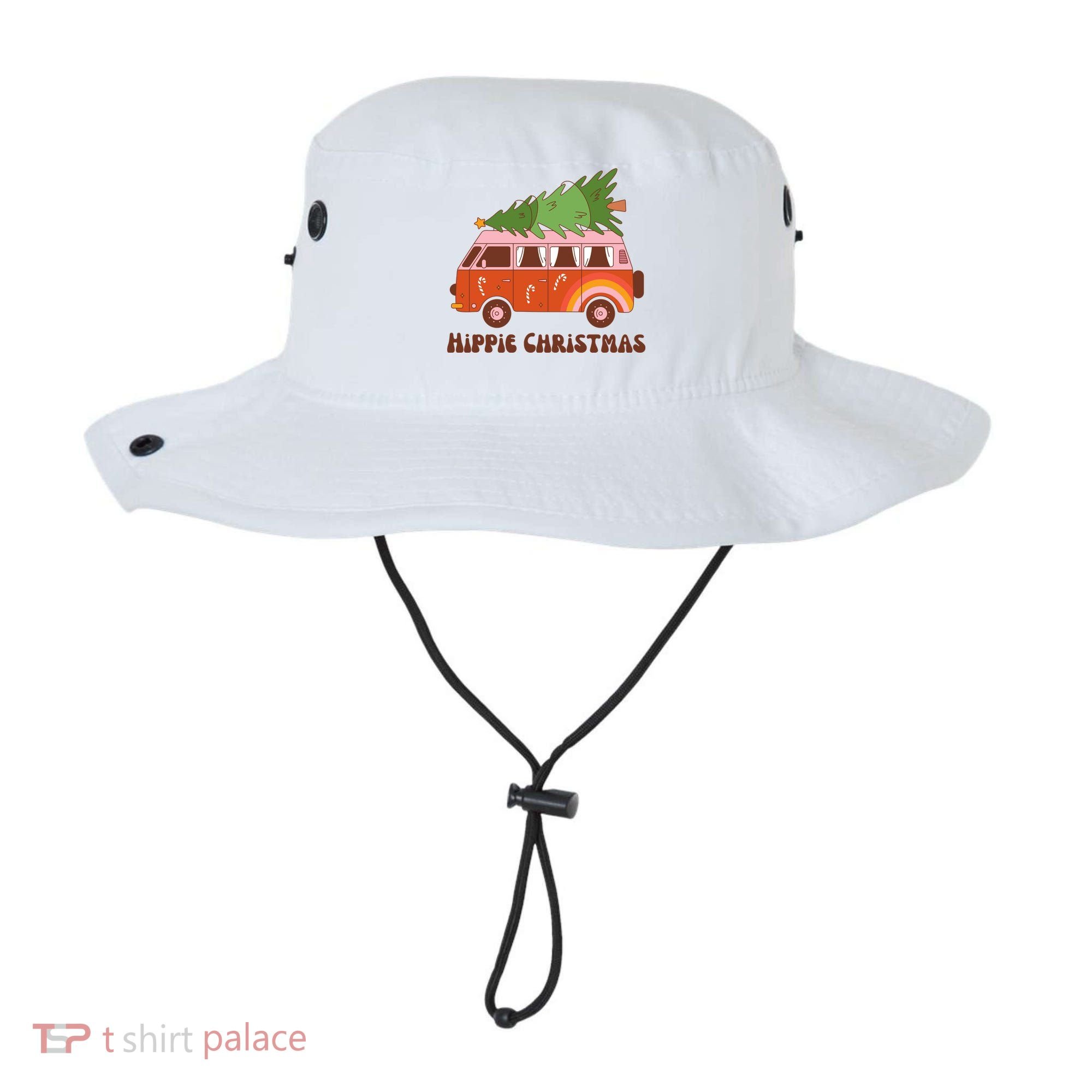 Hippie Christmas Van Holiday Bucket Hat
