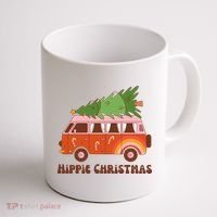 Hippie Christmas Van Holiday Coffee Mug thumb 1
