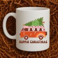 Hippie Christmas Van Holiday Coffee Mug thumb 2
