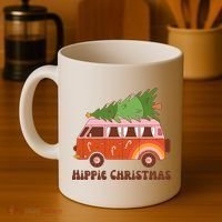 Hippie Christmas Van Holiday Coffee Mug thumb 4