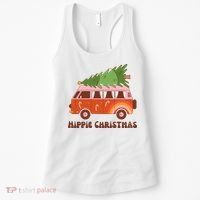 Hippie Christmas Van Holiday Women's Tank Top thumb 0