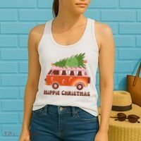 Hippie Christmas Van Holiday Women's Tank Top thumb 2