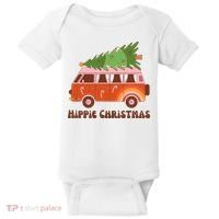Hippie Christmas Van Holiday Baby Bodysuit thumb 0