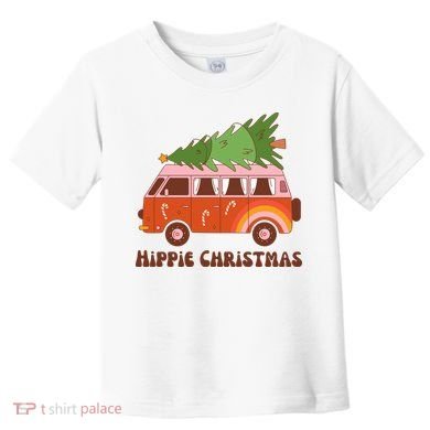 Hippie Christmas Van Holiday Toddler T-Shirt