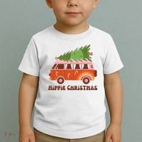 Hippie Christmas Van Holiday Toddler T-Shirt thumb 2