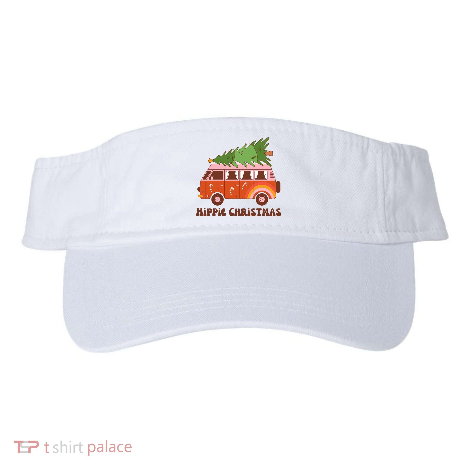 Hippie Christmas Van Holiday Visor
