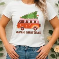 Hippie Christmas Van Holiday Women's T-Shirt thumb 2