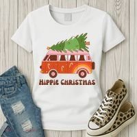 Hippie Christmas Van Holiday Women's T-Shirt thumb 3