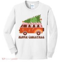 Hippie Christmas Van Holiday Kids Long Sleeve Shirt thumb 0