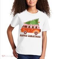 Hippie Christmas Van Holiday Kids T-Shirt thumb 2