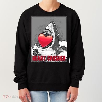 Heart Crusher Valentine's Day Shark Lover Cute Gift Women's Sweatshirt