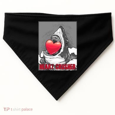 Heart Crusher Valentine's Day Shark Lover Cute Gift USA-Made Doggie Bandana