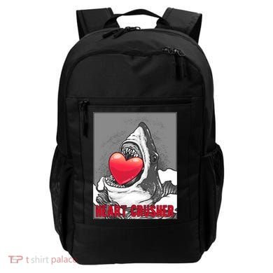 Heart Crusher Valentine's Day Shark Lover Cute Gift Backpack
