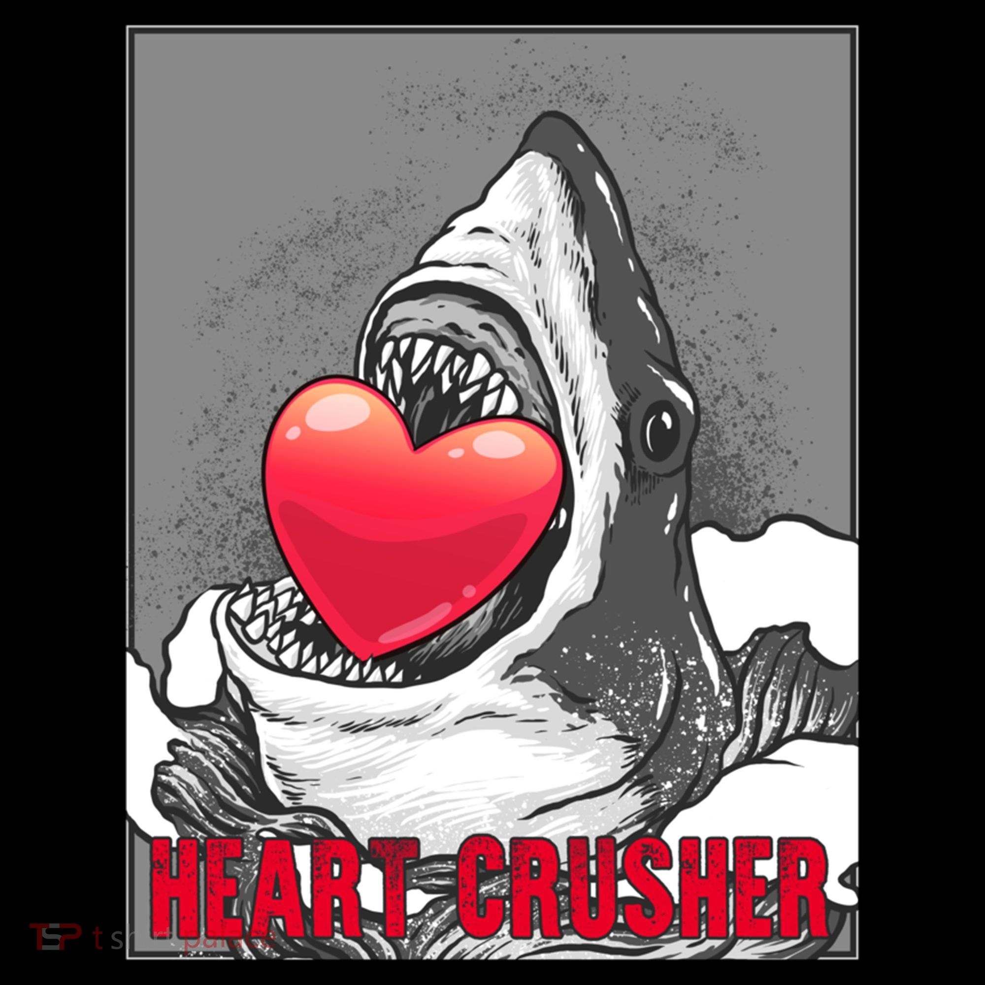 Heart Crusher Valentine's Day Shark Lover Cute Gift Women's Hoodie