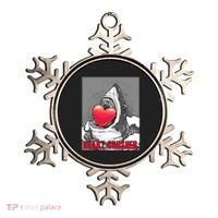 Heart Crusher Valentine's Day Shark Lover Cute Gift Ornament thumb 0