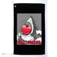 Heart Crusher Valentine's Day Shark Lover Cute Gift Golf Towel thumb 0