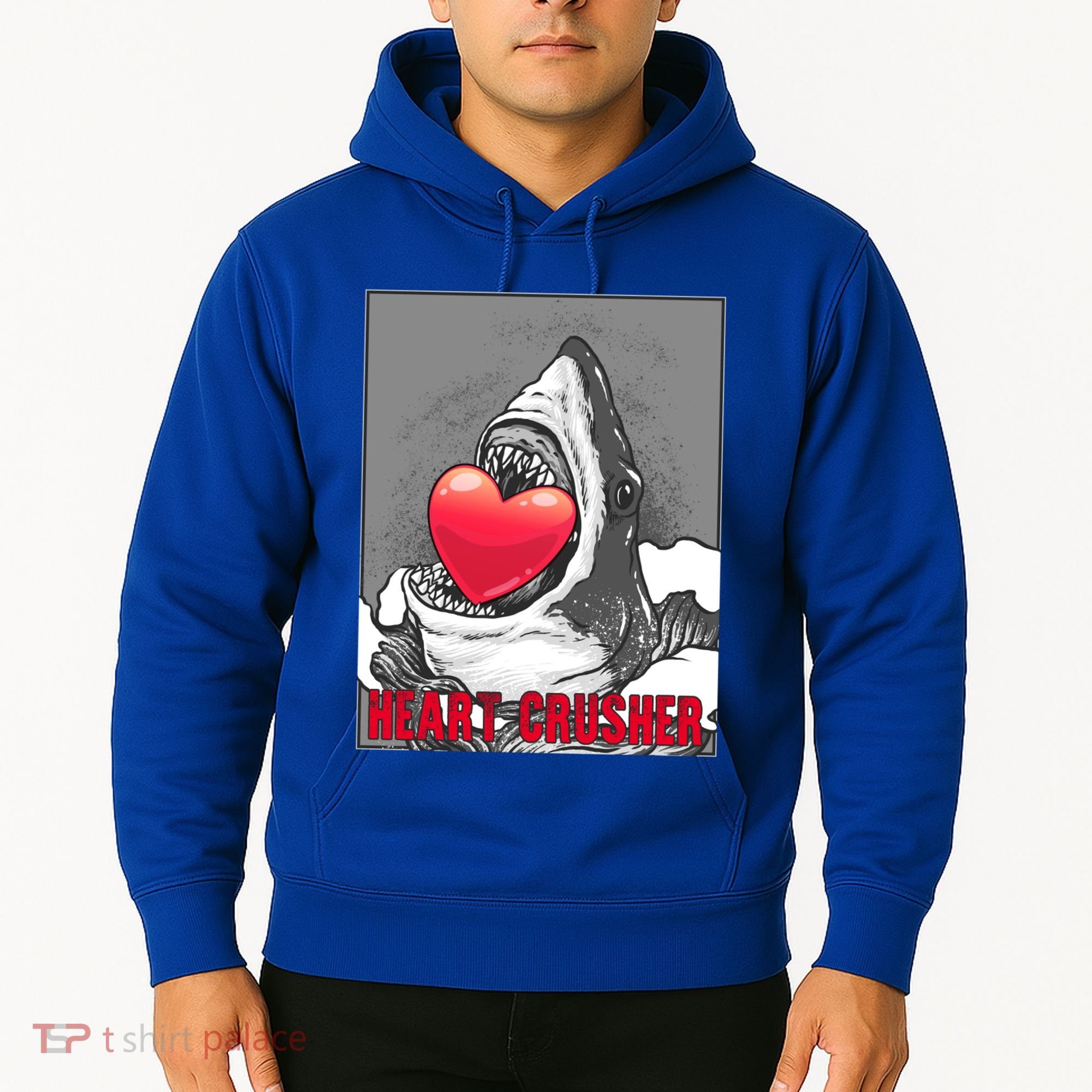 Heart Crusher Valentine's Day Shark Lover Cute Gift Hoodie