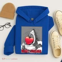 Heart Crusher Valentine's Day Shark Lover Cute Gift Hoodie thumb 4