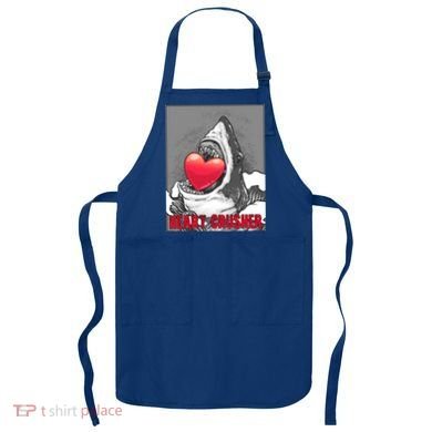 Heart Crusher Valentine's Day Shark Lover Cute Gift Apron