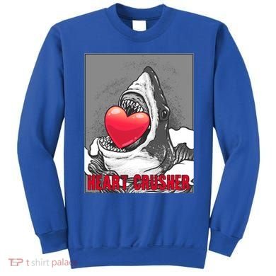 Heart Crusher Valentine's Day Shark Lover Cute Gift Sweatshirt