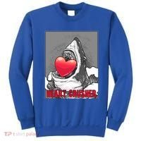 Heart Crusher Valentine's Day Shark Lover Cute Gift Sweatshirt thumb 0