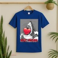 Heart Crusher Valentine's Day Shark Lover Cute Gift T-Shirt thumb 2